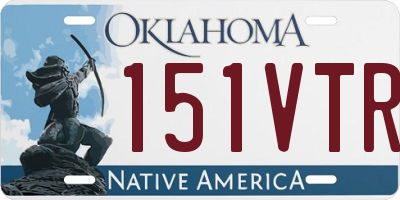 OK license plate 151VTR