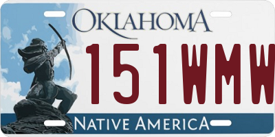 OK license plate 151WMW