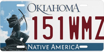 OK license plate 151WMZ