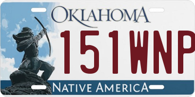 OK license plate 151WNP
