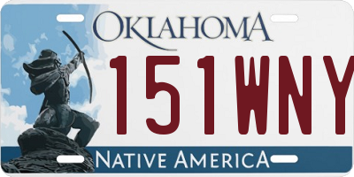 OK license plate 151WNY