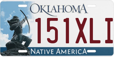 OK license plate 151XLI