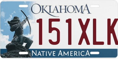OK license plate 151XLK