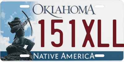 OK license plate 151XLL