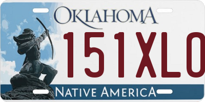OK license plate 151XLO