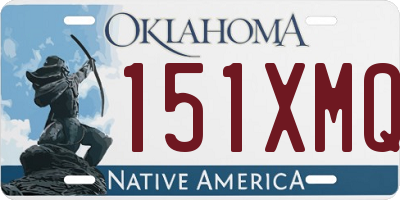 OK license plate 151XMQ