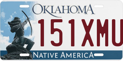 OK license plate 151XMU