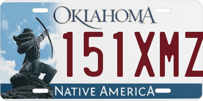 OK license plate 151XMZ