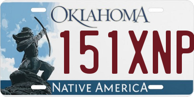 OK license plate 151XNP