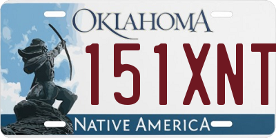 OK license plate 151XNT