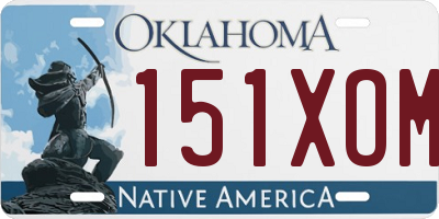 OK license plate 151XOM