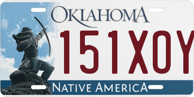 OK license plate 151XOY