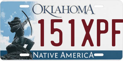 OK license plate 151XPF