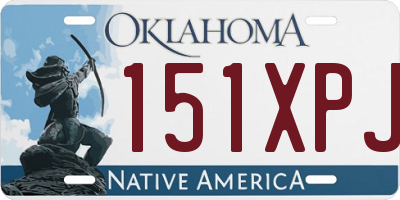 OK license plate 151XPJ