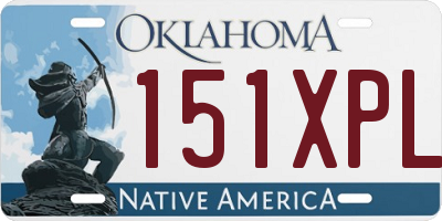 OK license plate 151XPL