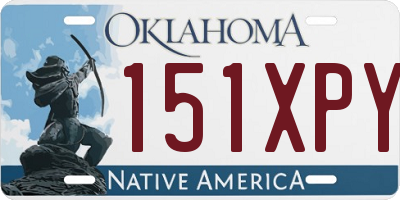 OK license plate 151XPY