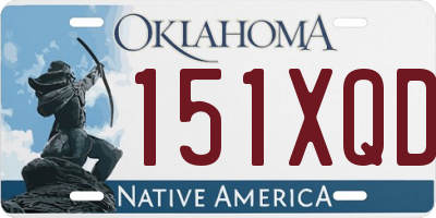 OK license plate 151XQD