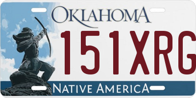 OK license plate 151XRG