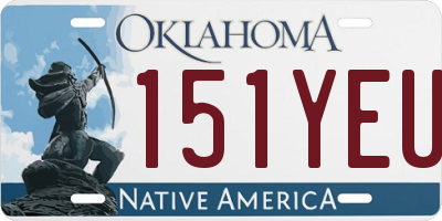 OK license plate 151YEU