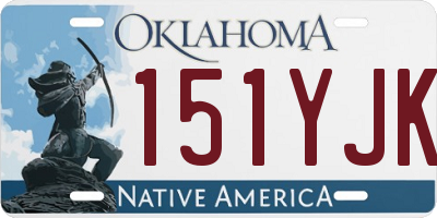 OK license plate 151YJK