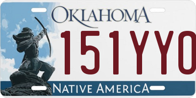 OK license plate 151YYO