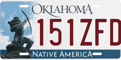 OK license plate 151ZFD
