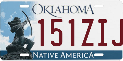OK license plate 151ZIJ