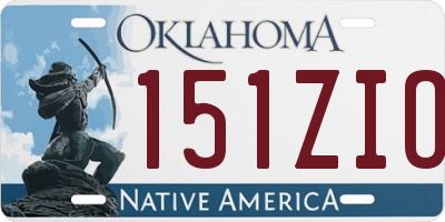OK license plate 151ZIO