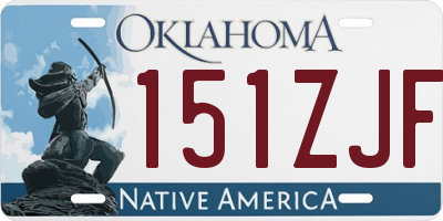 OK license plate 151ZJF