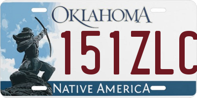 OK license plate 151ZLC
