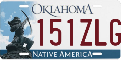 OK license plate 151ZLG