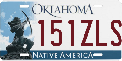 OK license plate 151ZLS