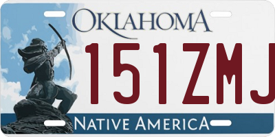 OK license plate 151ZMJ
