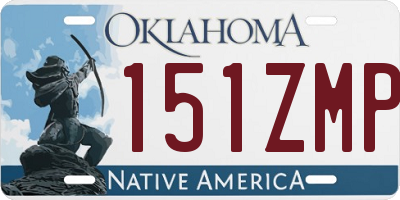 OK license plate 151ZMP
