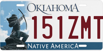 OK license plate 151ZMT