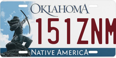 OK license plate 151ZNM