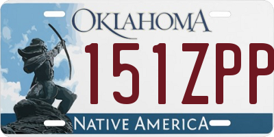 OK license plate 151ZPP