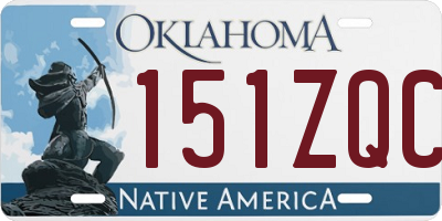 OK license plate 151ZQC