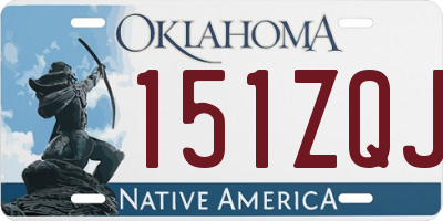 OK license plate 151ZQJ