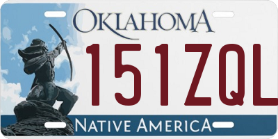 OK license plate 151ZQL