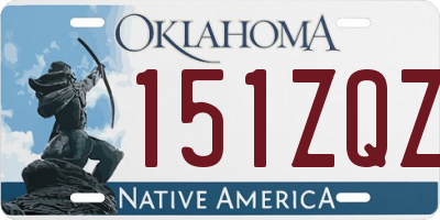 OK license plate 151ZQZ