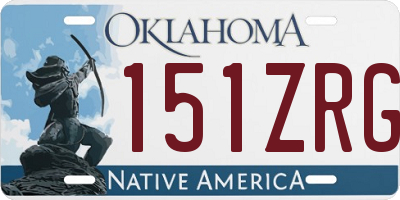 OK license plate 151ZRG