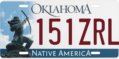 OK license plate 151ZRL