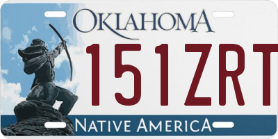 OK license plate 151ZRT