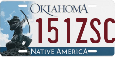 OK license plate 151ZSC