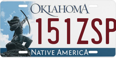 OK license plate 151ZSP