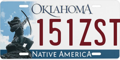 OK license plate 151ZST