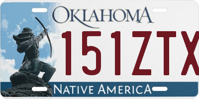 OK license plate 151ZTX