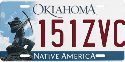 OK license plate 151ZVC