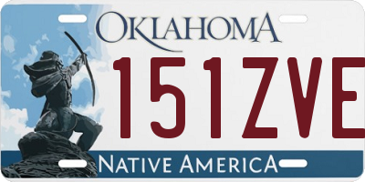 OK license plate 151ZVE